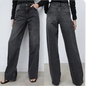 Zara Black Wide Leg Jeans